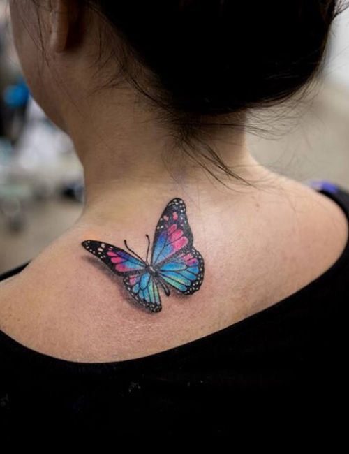 Blue Butterfly tattoo