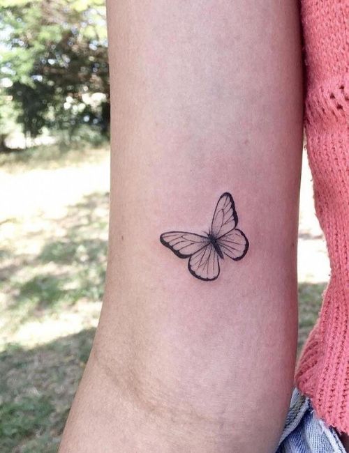 butterfly tatoo on hand