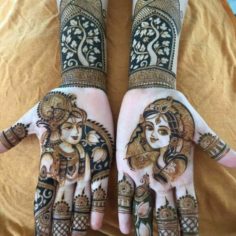 Radha&Krishna mehndi Designs