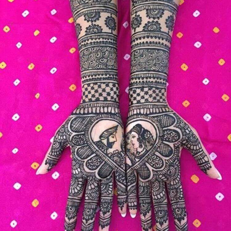 Raja Rani style Mehndi