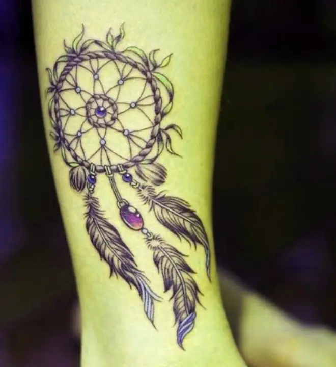 Classic-Dreamcatcher-Tattoo-On-Ankle