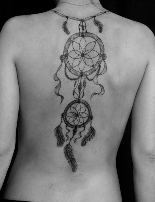 dream catcher on spine