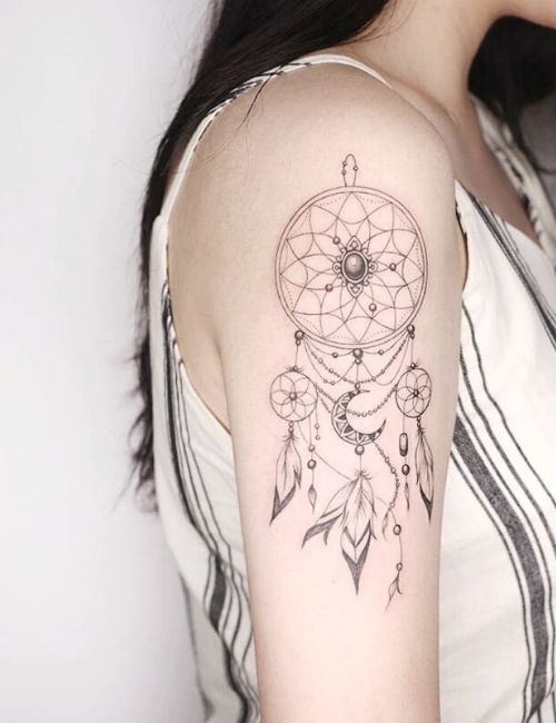 dream catcher tattoo on hand