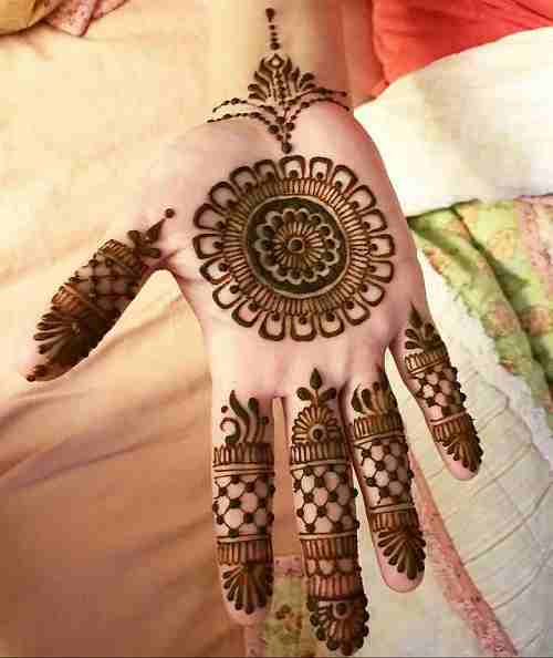 Henna Simple Circle Mehndi Designs