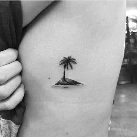 palm tree island tattoo