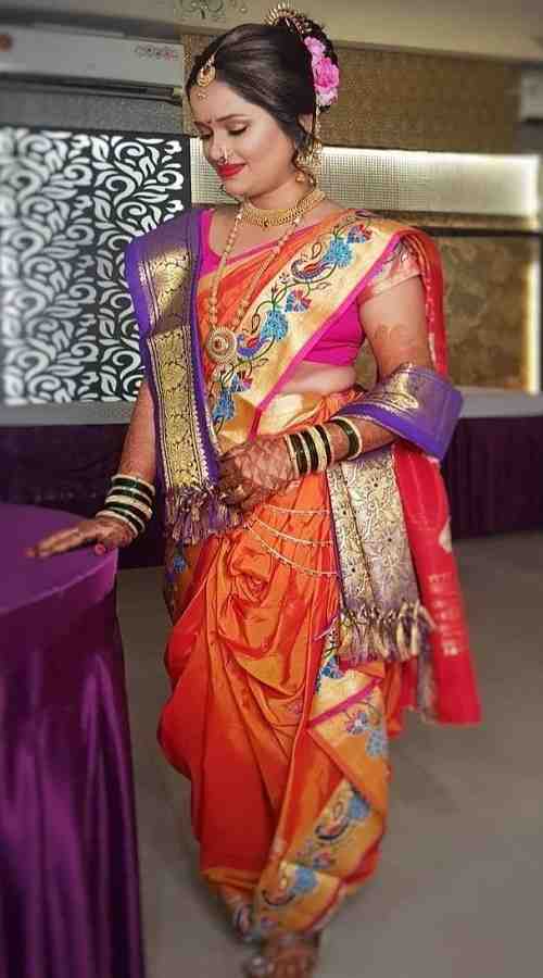 Naruvari Kasta Style in Bride