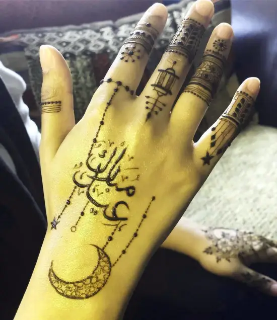 Arabic Henna Design for Ramadan