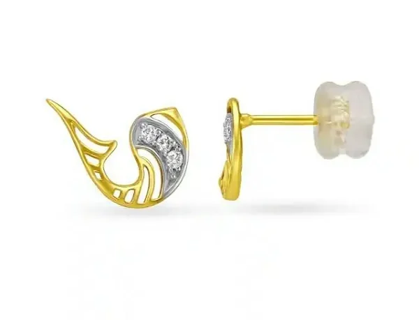 14kt Yellow Gold Earring - An Underwater Bliss