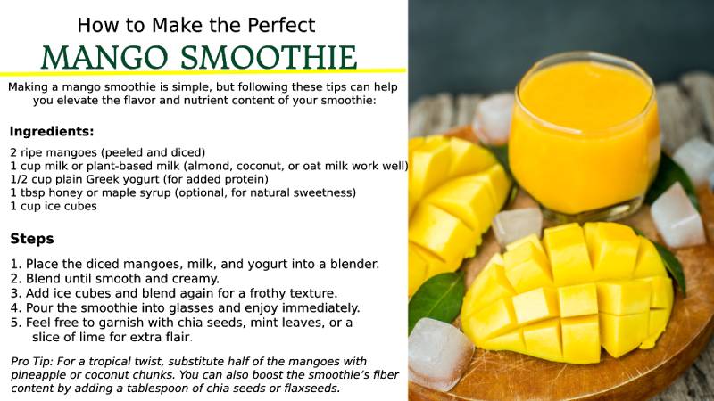 Mango Smoothie steps